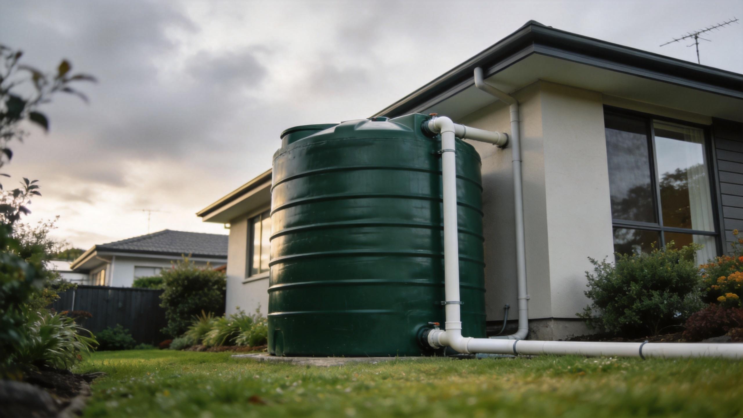Professional water tank installation at Auckland home